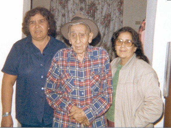 Aunt Masie, and Tia Vickie with Grandpa Silva